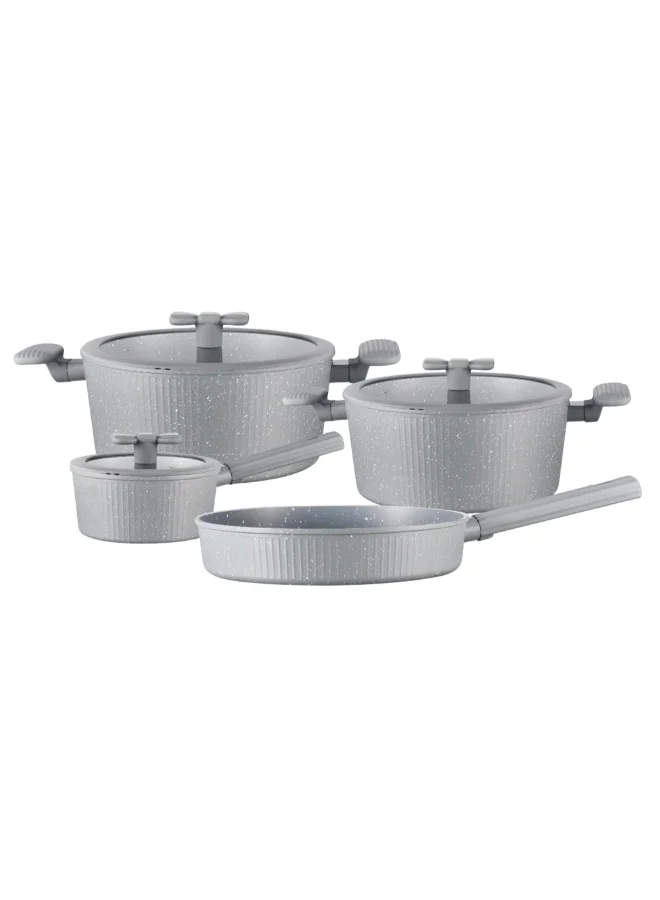 بارفيت طقم أواني طهي ألومنيوم مطروق 7 قطع رمادي 31 x 15 x 56 سم HS-99 GREY